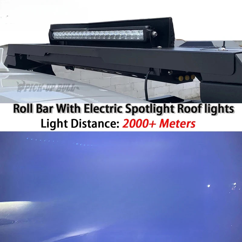 4x4 트럭 리모컨 버튼 듀얼 컨트롤 롤바 (힐룩스, 나바라, 디맥스, 레인저, NP300용) 자동 스팟 스틸 스포츠 롤바 포함