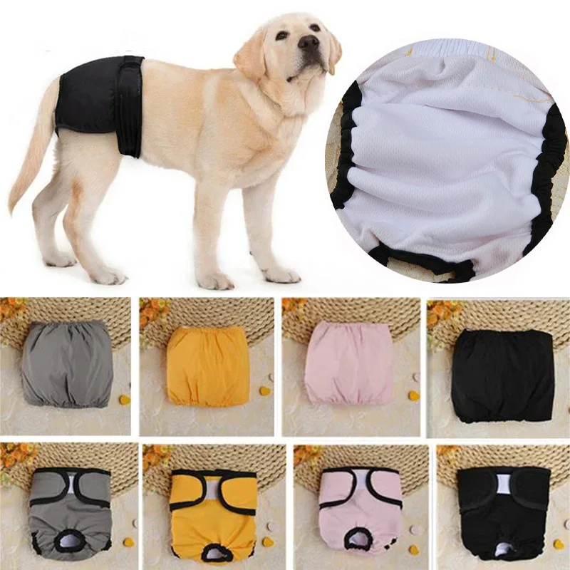 Dog Diapers Pet Diapers Dog Nappies Washable Physiological Pants Male Dog Panties Menstrual Safety Pets Sanitary XS-XL