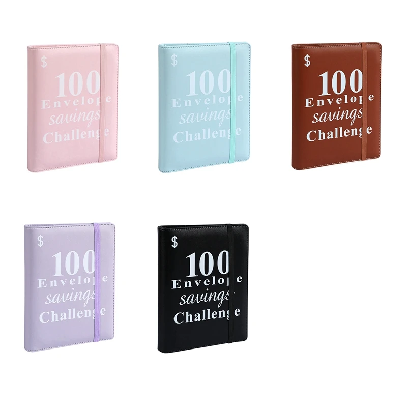 

100 Envelope Money Saving Challenge Binder, Reusable A5 Money Budget Binder Challenges Book