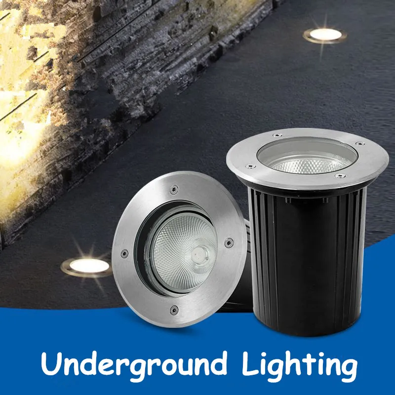 Adjustable Angle Underground Lights Led Outdoor Water Garden Patio High Power Recessed Cob Underground Spotlight Lawn Lamp 3w 5w