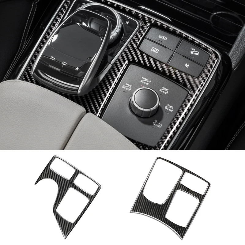 

For Mercedes Benz GLE GLS M Class only LHD Carbon Fiber Center Control Armrest Box Multimedia Panel Decor Cover Trim