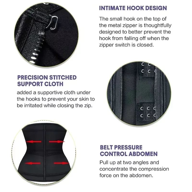 Women Waist Trainer Belly Slimming Sheath Sauna Body Shaper Reducing Shapewear Corset Tummy Sweat Workout Fat Burn Trimmer Belt