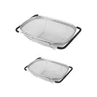 over The Sink Colander Retractable Breathable Drainage Home Kitchen Sink Draining Basket for Drain Rinse Vegetables Fruits 1