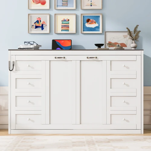Twin Murphy Bed Cabinet 3