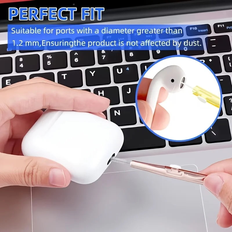Kit di pulizia retrattile per telefono e auricolari (2/4 pezzi) con spazzola multifunzionale portatile, adatto per smartphone, tablet, ecc. - Image 6