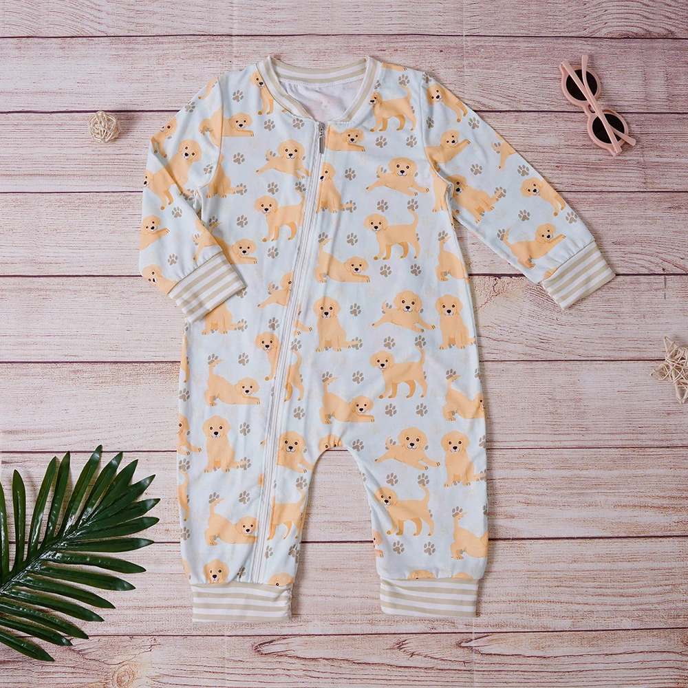 Child Costum Babi Boys Clothes Infant Romper Pajamas Cute Puppy