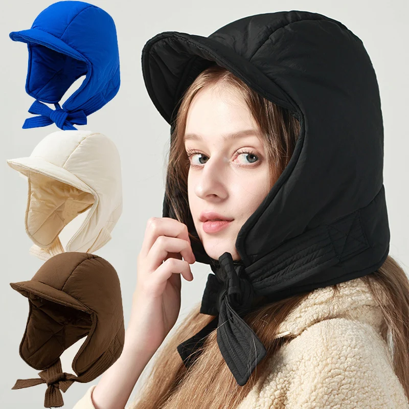 Winter Winddichte Bomber Hüte für Männer und Frauen Version Neue Ski Kalt Radfahren Verdickte Warme Gehörschutz Riemen Pullover Caps
