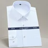 New Anti-Wrinkle Men's Shirts Long Sleeve Dress Shirts For Men Slim Fit Camisa Social Business Blouse Pocket White Shirt S-4XL