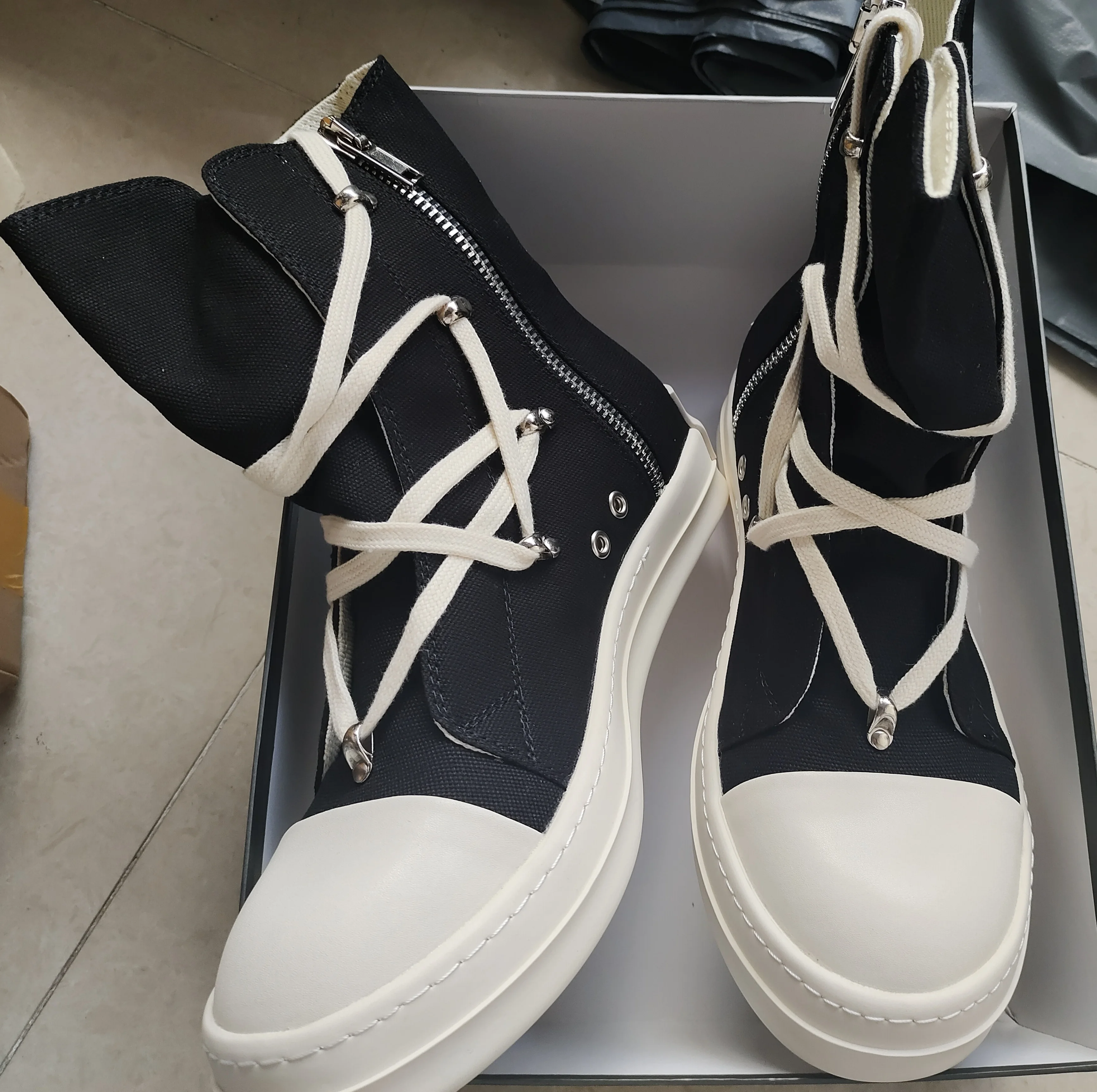 

Rick Men's Shoes High Top Espadrilles High Street Men's Sneaker Rear Patch Pentawn Star Ankle Boot Women's Sneakers