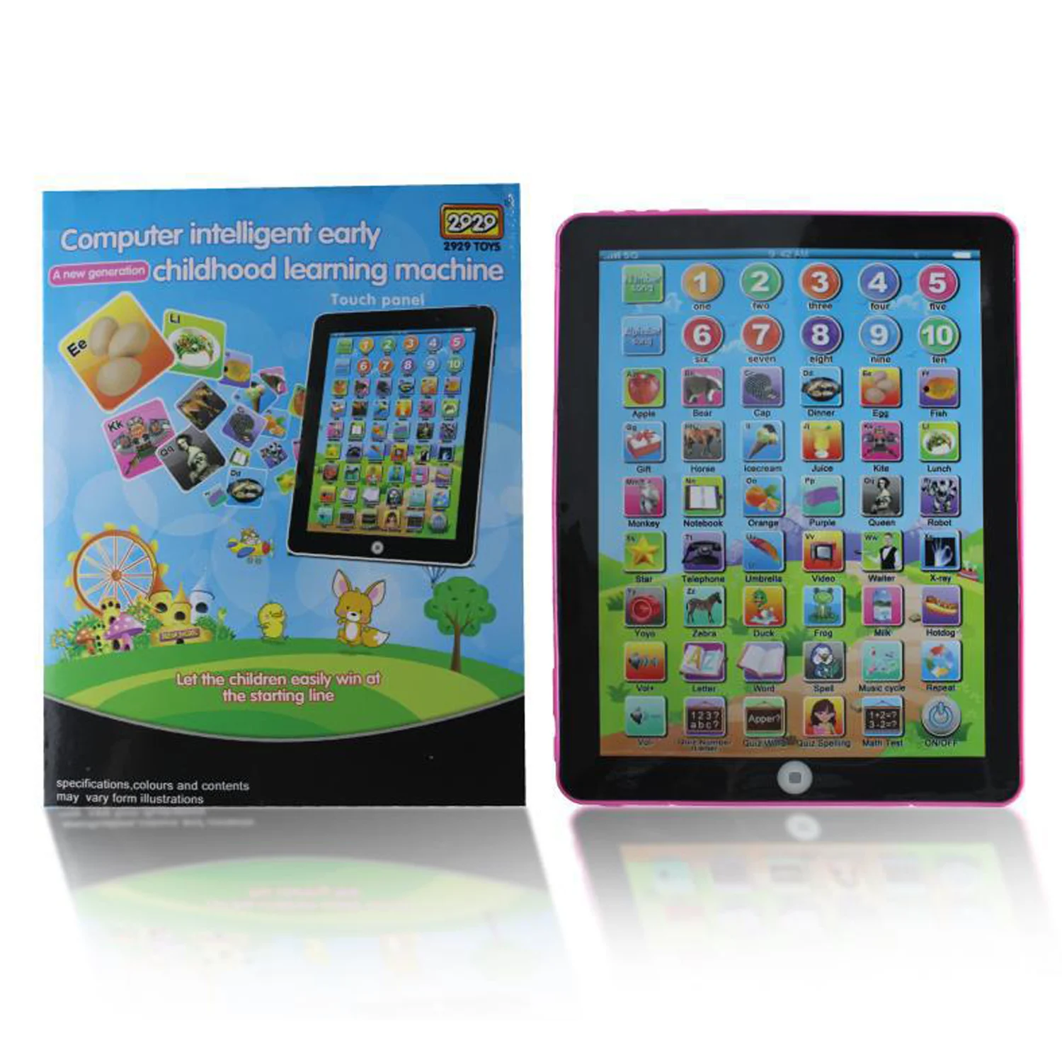 Children's multifunctional simulation touch screen tablet, puzzle learning machine, point reading machine, early education toy 5