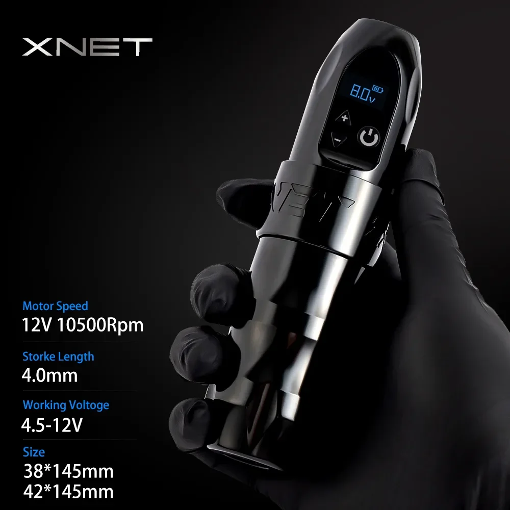 XNET Titan Wireless Tattoo Machine Battery Rotary Pen Strong Coreless Motor with LCD Digital Display for Tatto Artist Body tattoo supplies