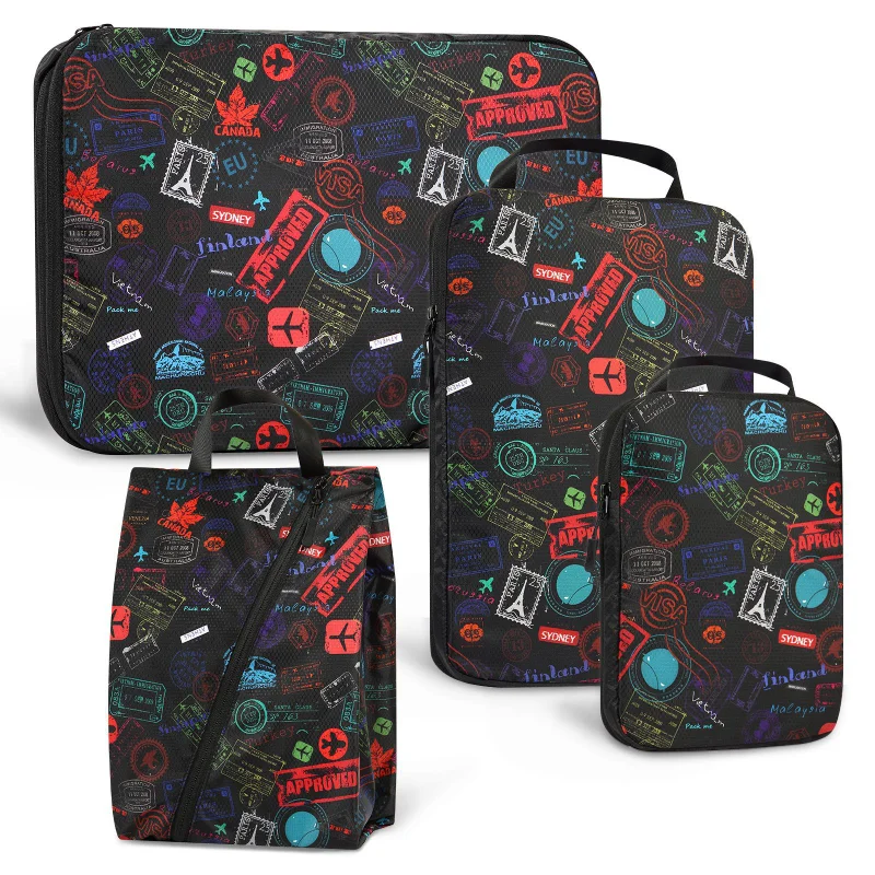 

6pc Travel Storage Bag Clothes Organizer Large Capacity Fashion Set Luggage Sorting Bag Collapsible Waterproof Luggage Organizer