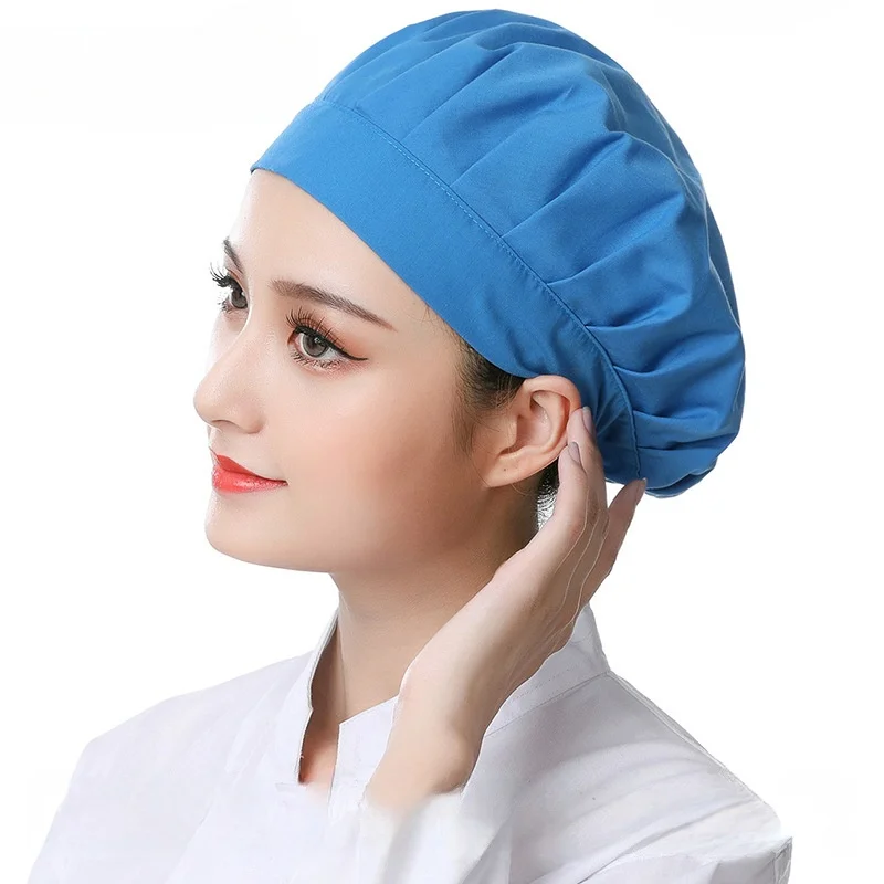 Workshop work cap cotton female and male factory cloth cap chef hat kitchen dust-proof breathable sanitary dust-free hat