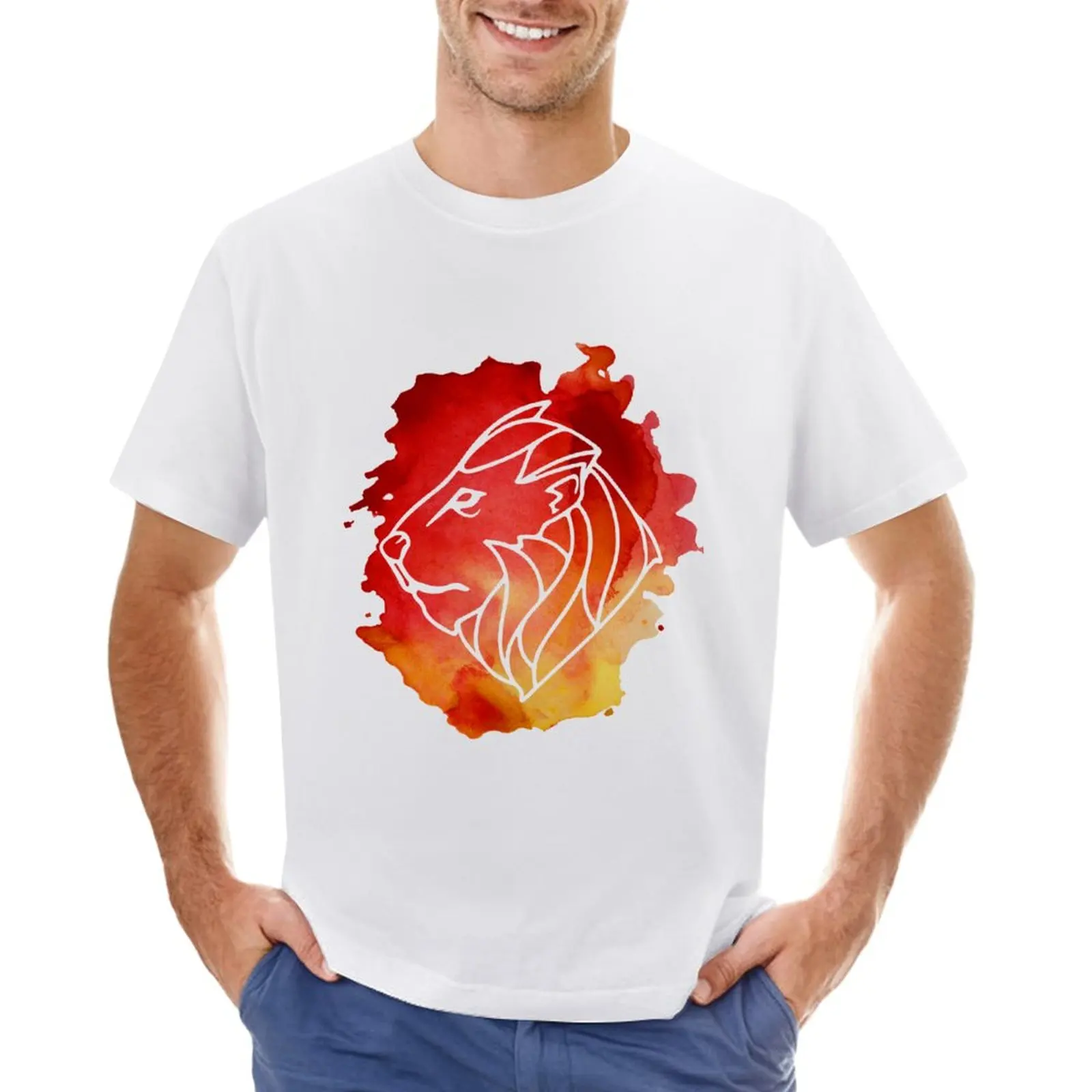Strong Griffe Lion Emblem Gryffin Brave Pride Brave T-Shirt Manica Corta Tee Anime Clothes Mens Magliette Grandi E Alte