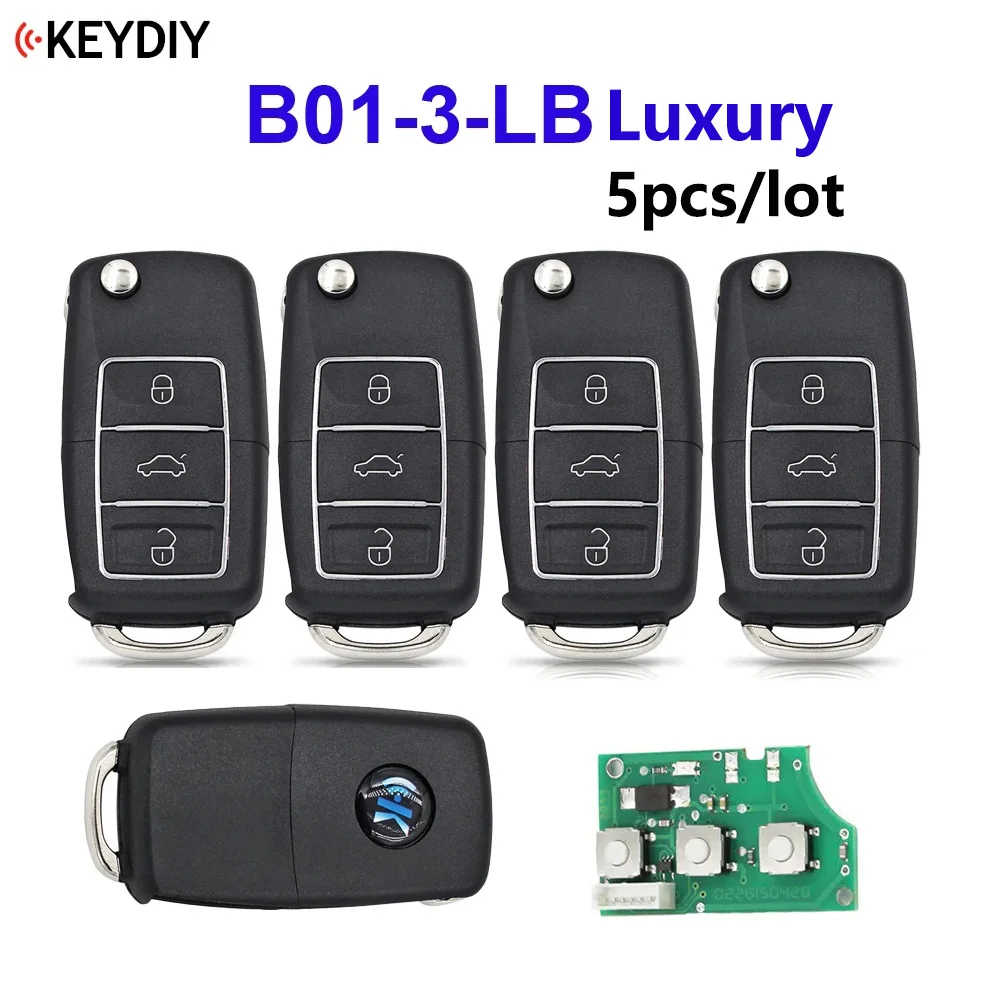 

5pcs/lot KEYDIY B Series B01-3-LB Luxury Style Black 3 Buttons Universal Remote Control Key for KD-X2 KD900 ,KD MINI KD-MAX