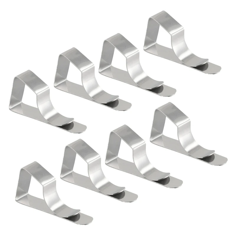 8pcs Tablecloth Clips Stainless Steel Anti-Slip Tablecloth Clamp Mini Adjustable Table Cloth Cover Fix Clips Camping Wedding table cloth clips