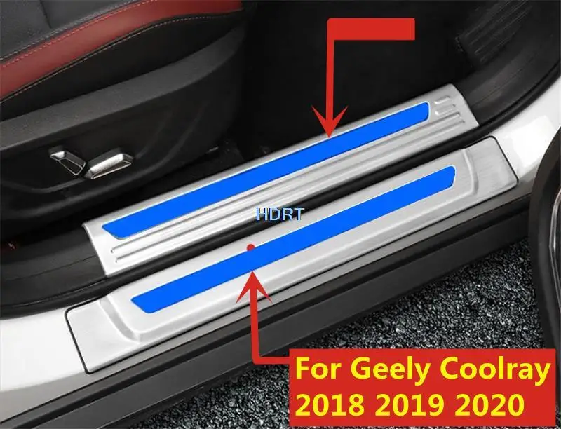 For Geely Coolray 2018 2022 Accessories Car Door Sill Bumper Strip