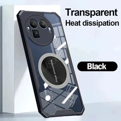 Transparent Heat - Dissipating Clear Phone Case with Full Protection for Realme GT 8 (Black)
