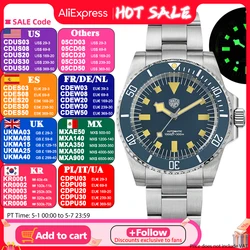 Watchdives WD1969 41mm Diver Watch Japan NH35 Automatic Domed Sapphire Crystal 300M Waterproof C3 Luminous Retro Wristwatch