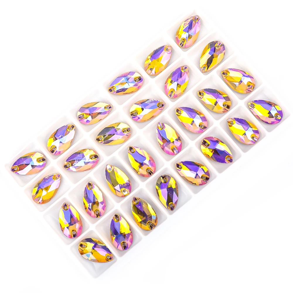 Vc perfekte Boutique Drop hochwertige Näh kristall Flach boden Strass Glas Kleidung auf den Stein Kleidung Schmuck genäht – Detail 4
