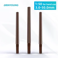DRINYOUNG Taper Pin Hand Reamer 1:50 Conical Degree Sharp Manual  HSS  Blade  Shank   CNC Tools High precision 1