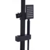 Shower Faucet Set Rainfall Shower Head Handle Combo Kit System Wall Mount Black Rain & Waterfall Jets Faucet Stainless Steel 5