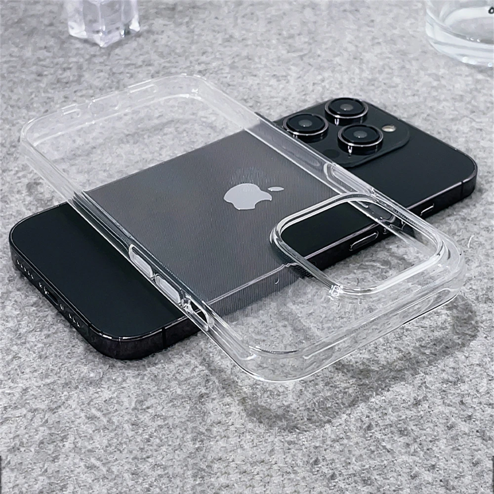 thumbnail image 1 of High Quality Ultra Thin HD Transparent Soft TPU Case For iPhone 15 14 13 12 11 Pro Max X XR 7 8 Plus Shockproof Clear Back Cover, 1 of 4