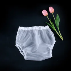 Adult Waterproof Reusable Leak-Proof Diaper Cover - Solid Color, Washable, and Durable - XL (White Color)