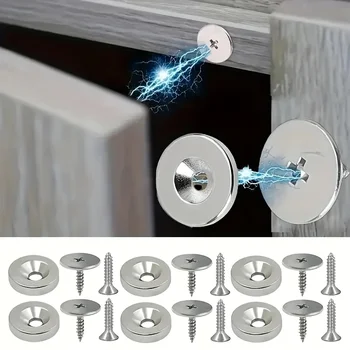 Chiusura Magnetica per Ante di Mobili, Chiusura Nascosta in Metallo - Adatta per Mobili, Ante di Cucina e Porte in Vetro
