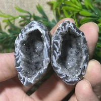 Pair Natural Geode Druzy Crystal Agate Specimen Stone High Beauty Quality Healing Reiki MineralsHome Decoration 2