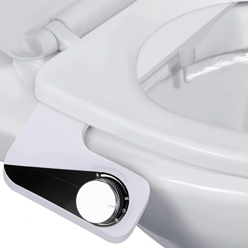 Intelligent Non-Electric Bidet Self Cleaning Toilet Cover Self Cleaning Dual Nozzle Water Bidet UltraSlim Toilet Seat Attachment