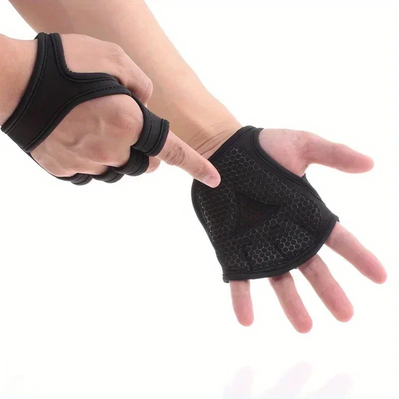 Gym Accessories Fitness Gloves Weightlifting Grip 2PC Gym Gloves Fitness Weight Lifting Gloves Men Women Body Building Non-Slip Half Finger Wrist Support Weightlifting