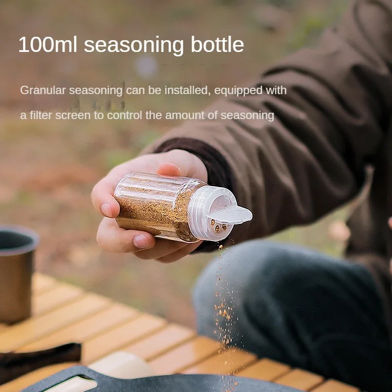 Spice Container ISE MOUNT Camping Kitchen Seasoning Jar Portable Spice Container Cookware Set Supplies Liquid Powder Bbq Picnic Seasoning Can