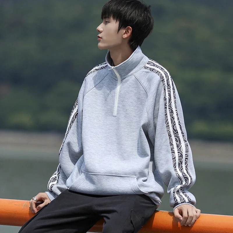 Men Sweatshirts 2022 New Arrive Spring And Autumn Student Male Clothing Fashion Zipper Teenager Boy Korean Style Hot Sale H44