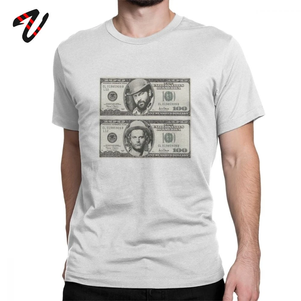 Terence Hill Bud Spencer Dollar Amazing T Shirt Mens Top Unique Tee Shirt 100% Cotone Magliette Ragazzi Donne