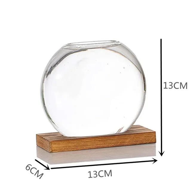 Északi Modern Otthoni Dekoráció Asztali Üveg Ültetvényes Virágbimbó Váza Faállvány Állvány Terráriuma Hidroponikus Növények Dugványaihoz - Image 2