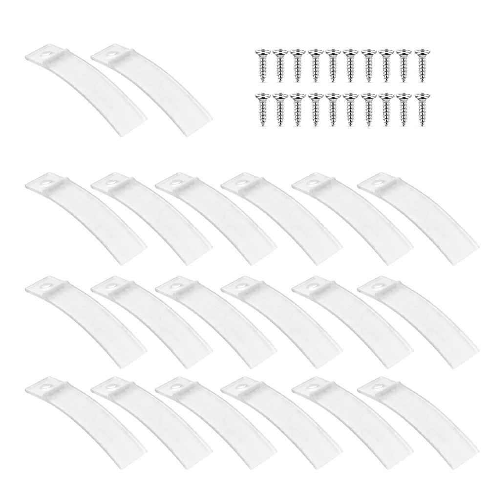 

20pcs Fixing Tool Rectangle With Screws Bottom Repair Drawer Stop Non Slip Durable Cushioning Arc Design For Furniture Plastic