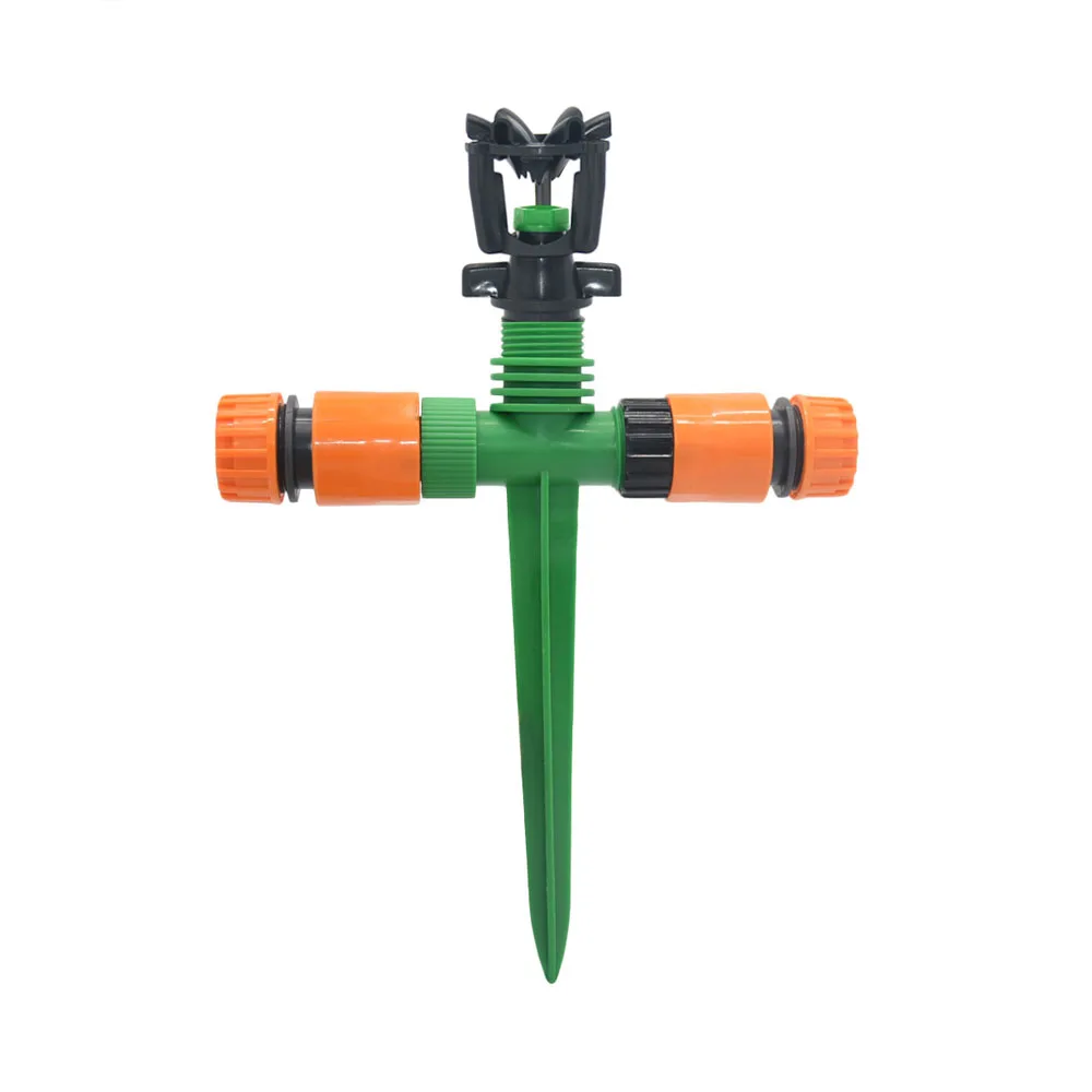 Garden Sprinkler 1/2" Male Thread Scattering Nozzle 360 Degree Automatic Rotating For Lawn Irrigation