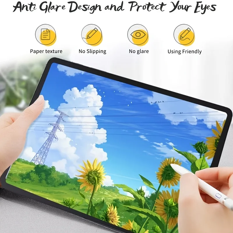 2 pellicole protettive in carta satinata adatte per tablet Microsoft Surface Pro 7/Pro 6/Pro 5/Pro 4 per scrivere e disegnare su carta - immagine 2