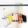 10Pegs Stainless Steel Clothes Drying Hanger Windproof Clothing Rack Clips Sock Laundry Airer Hanger Underwear Socks Holder 2