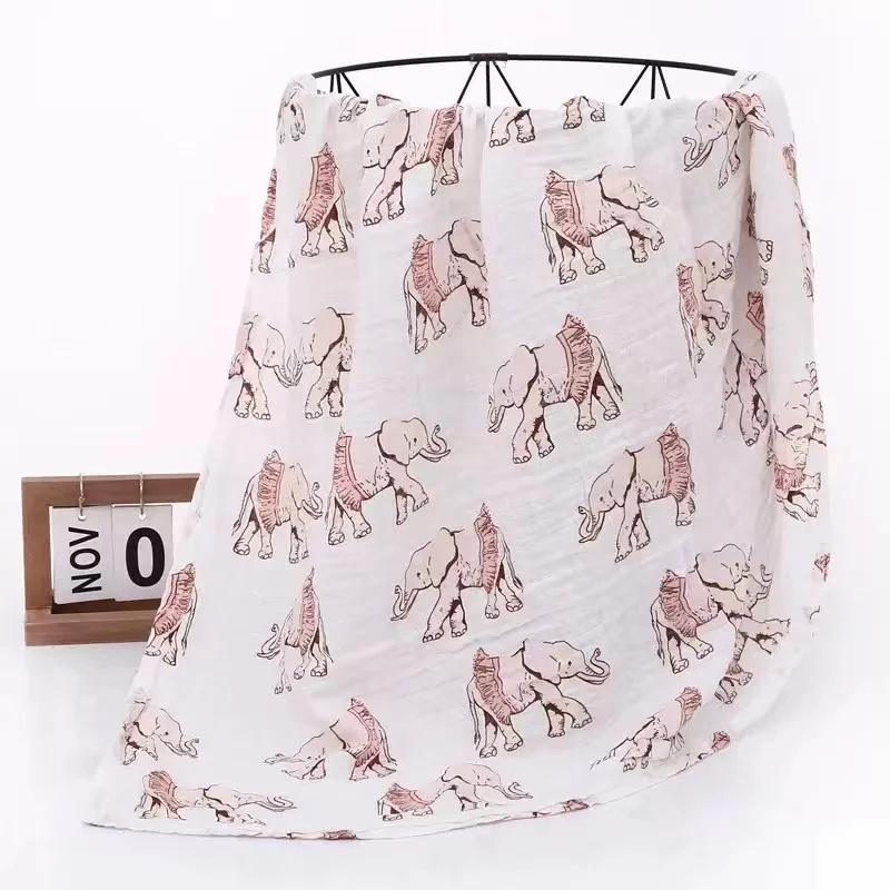 Multi-Function Soft Breathable Bamboo Cotton Muslin Swaddle Blanket