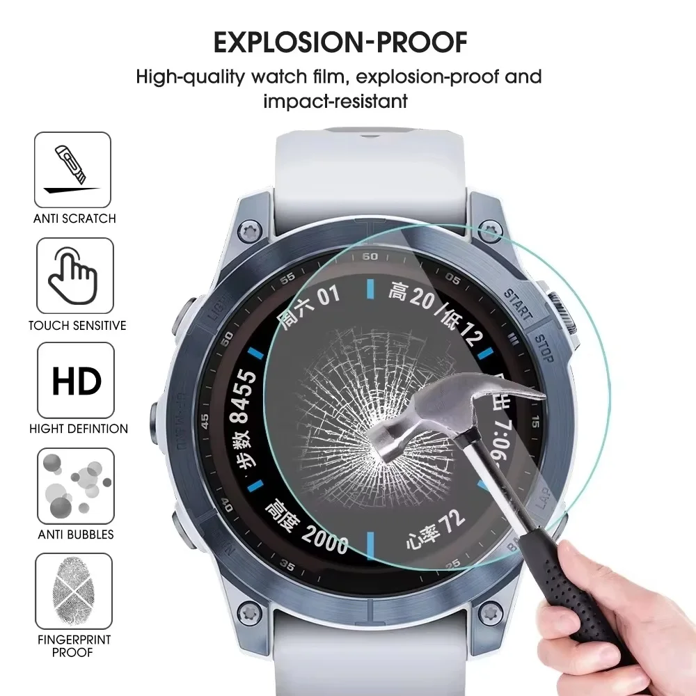 Premium Tempered Glass Screen Protector Film for Smartwatches - 3 Pack