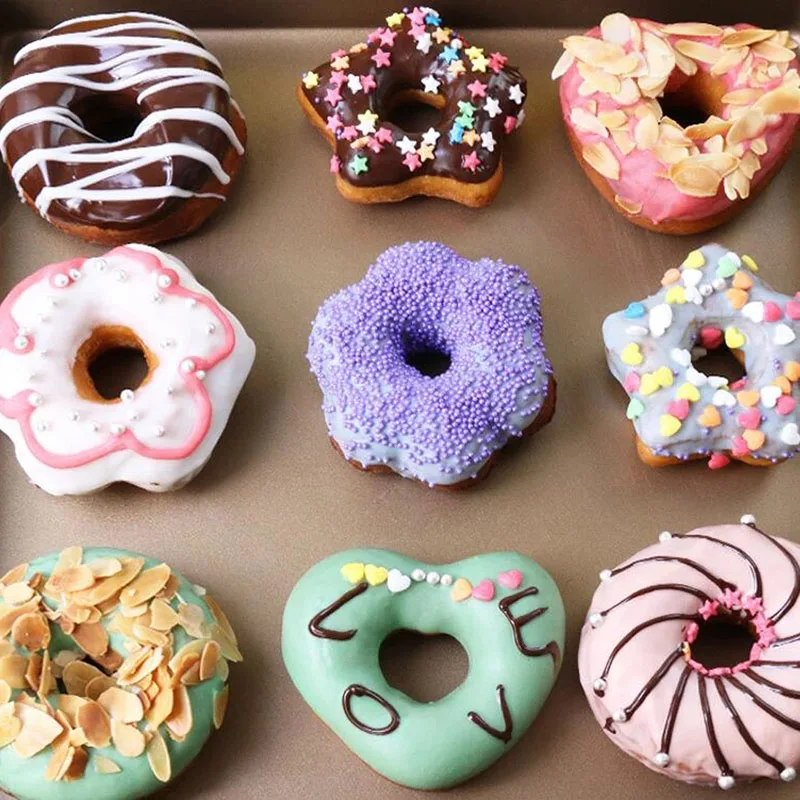 

DIY Baking Tools Donuts Maker Mold Food Grade Plastic Doughnuts Cutter Fondant Decor Pudding Cake Bread Desserts Bakery Mould