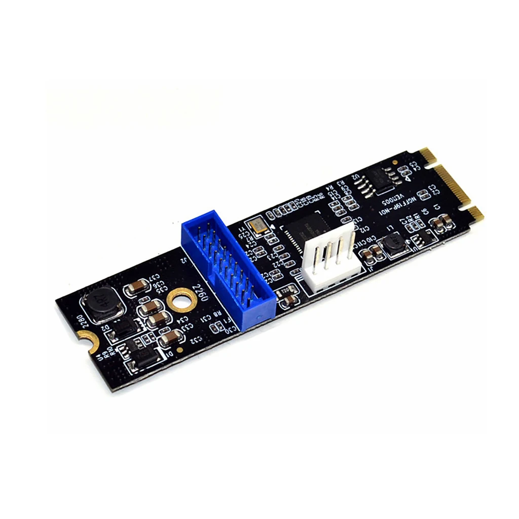 

19pin Header Expansion Card For M.2 NGFF NVME to USB 3.0 Support PCI-E Protocol KEY B-M/M Adapter Card for WinXP/Vista/Win7/Win8