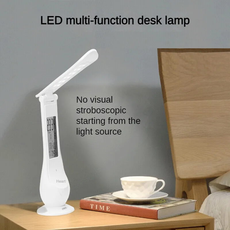 

ENGUE Led Perpetual Calendar Eye Protection Desk Lamp Learning Reading Desk Lamp Student Office Bedroom Night Lamp Eg-558b