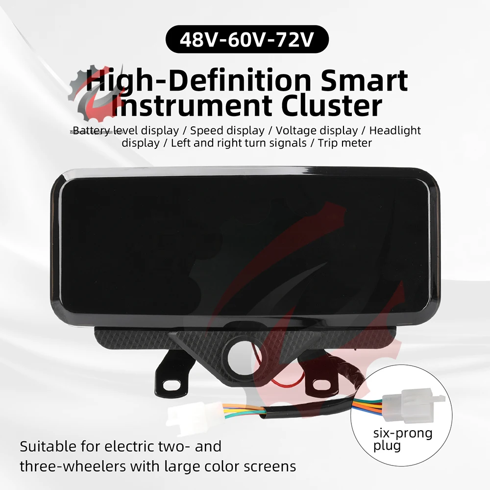 Display LED per Veicoli Elettrici, Tachimetro per Moto 48-72V, Pannello Strumenti Digitale per Triciclo Elettrico e Bicicletta, Componenti per Biciclette - immagine 2