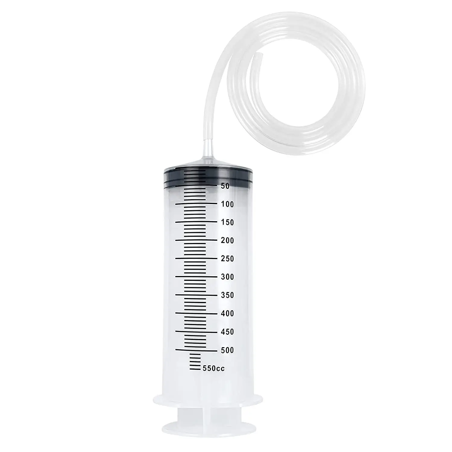 Pet Feeding Large Capacity Syringes 100ML-550ML With 1M Hose Plastic Injector Reusable Pump Nutrient Syringe Measuring Washable