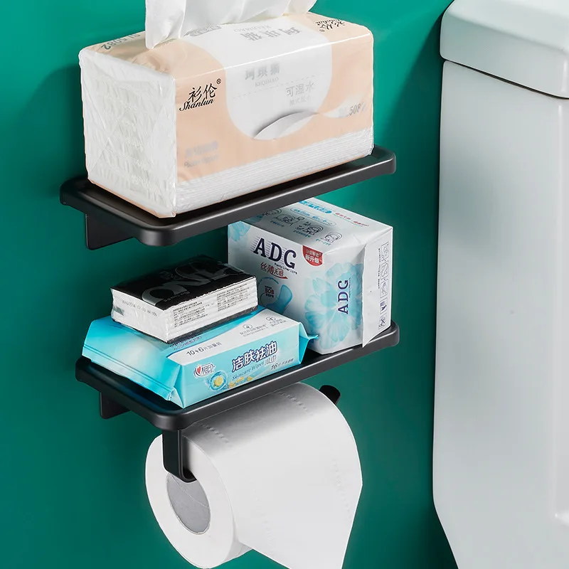 Tissue holder, tissue box, space aluminum bathroom storage rack, toilet holder, phone roll paper sanitary napkin box