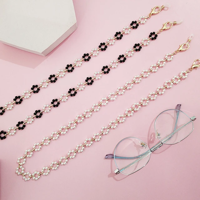 2023 Fashion Pearl Face Mask Chain Beads Glasses Chains for Women Vintage  Metal Sunglasses Lanyards Strap Eyewear Cord Holder - AliExpress