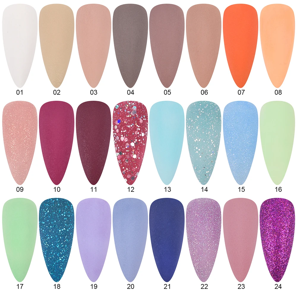 KADS Nail Acrylic Powder White Nude Pink Spring Winter Color Glitte Carved Manicure Dust for Nail Extension Sculpturing Building 2